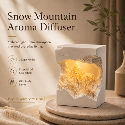 Illuminated Mountain Sculpture Gift Set