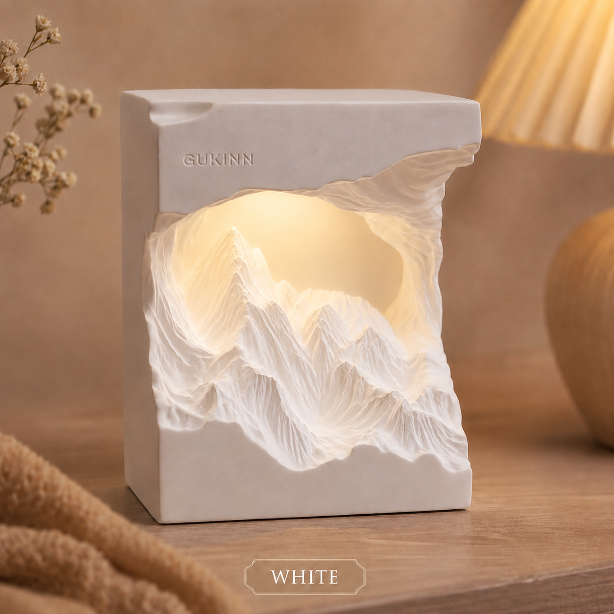 Illuminated Mountain Sculpture Gift Set