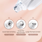 2 in 1 Electric Pet Nail Trimmer Portable with LED Lights Pet Nail Clippers Multi-functional Pet Nail Grinder